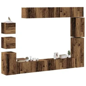Conjunto de mueble de TV 9 piezas montado la pared madera vieja de , Muebles TV - Ref: Foro24-3329157, Precio: 413,53 €, Desc...