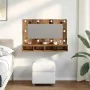 Mueble con espejo y LED madera vieja 90x31,5x62 cm de , Tocadores de baño - Ref: Foro24-857005, Precio: 81,76 €, Descuento: %