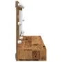 Mueble con espejo y LED madera vieja 90x31,5x62 cm de , Tocadores de baño - Ref: Foro24-857005, Precio: 81,76 €, Descuento: %