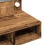 Mueble con espejo y LED madera vieja 90x31,5x62 cm de , Tocadores de baño - Ref: Foro24-857005, Precio: 81,76 €, Descuento: %