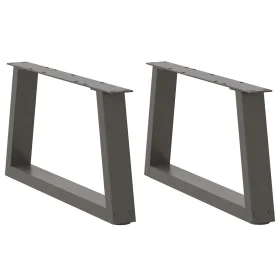 Patas para mesa comedor forma V 2 uds antracita 50x(30-31,3) cm de , Patas para mesas - Ref: Foro24-4012530, Precio: 56,70 €,...