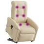 Silla de masaje reclinable de pie de tela color crema de , Sillones - Ref: Foro24-3303272, Precio: 325,08 €, Descuento: %