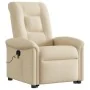 Silla de masaje reclinable de pie de tela color crema de , Sillones - Ref: Foro24-3303272, Precio: 325,08 €, Descuento: %
