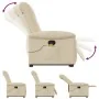 Silla de masaje reclinable de pie de tela color crema de , Sillones - Ref: Foro24-3303272, Precio: 325,08 €, Descuento: %