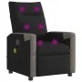 Sillón reclinable de masaje de tela negro de , Sillones - Ref: Foro24-4104846, Precio: 202,49 €, Descuento: %