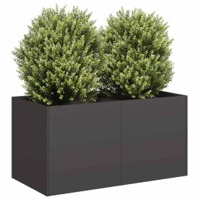 Jardinera de acero laminado en frío negro 80x40x40 cm by , Pots and planters - Ref: Foro24-860668, Price: 74,39 €, Discount: %