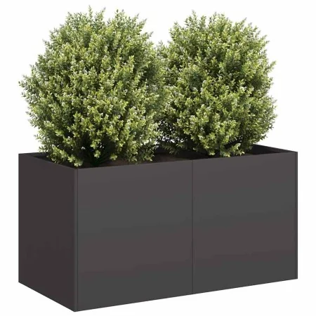 Jardinera de acero laminado en frío negro 80x40x40 cm de , Maceteros y jardineras - Ref: Foro24-860668, Precio: 74,39 €, Desc...