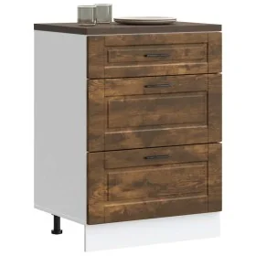Mueble bajo de cocina porto roble ahumado madera reconstituida de , Armarios de cocina - Ref: Foro24-854264, Precio: 128,95 €...