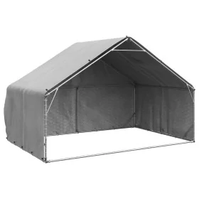 Caseta perros exterior con cubierta 3x2x1,9 m acero galvanizado de , Casetas para perros - Ref: Foro24-4105409, Precio: 133,4...