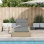 Tumbona con cojín flotante ratán sintético beige de , Tumbonas - Ref: Foro24-4104205, Precio: 246,82 €, Descuento: %