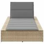 Tumbona con cojín flotante ratán sintético beige de , Tumbonas - Ref: Foro24-4104205, Precio: 246,82 €, Descuento: %