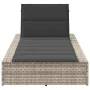 Tumbona con cojín flotante ratán sintético gris de , Tumbonas - Ref: Foro24-4104207, Precio: 245,79 €, Descuento: %