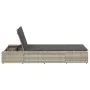 Tumbona con cojín flotante ratán sintético gris de , Tumbonas - Ref: Foro24-4104207, Precio: 245,79 €, Descuento: %