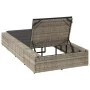 Tumbona con cojín flotante ratán sintético gris de , Tumbonas - Ref: Foro24-4104207, Precio: 245,79 €, Descuento: %