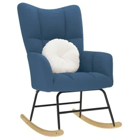 Silla mecedora de tela azul by , Rocking chairs - Ref: Foro24-4016797, Price: 116,99 €, Discount: %