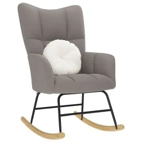 Silla mecedora de tela gris taupe de , Mecedoras - Ref: Foro24-4016795, Precio: 127,06 €, Descuento: %