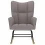 Silla mecedora de tela gris taupe de , Mecedoras - Ref: Foro24-4016795, Precio: 127,06 €, Descuento: %