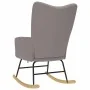 Silla mecedora de tela gris taupe de , Mecedoras - Ref: Foro24-4016795, Precio: 127,06 €, Descuento: %