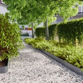 Bordes césped 10 uds antracita 15x103 cm acero laminado frío de , Ribetes y bordes para jardín - Ref: Foro24-860144, Precio: ...