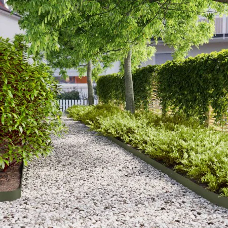 Bordes césped 10 uds acero laminado frío verde oliva 10x103 cm by , Garden edging and edging - Ref: Foro24-860133, Price: 36,...