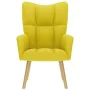 Sillón de relax de tela amarillo clara de , Sillones - Ref: Foro24-4016776, Precio: 100,58 €, Descuento: %