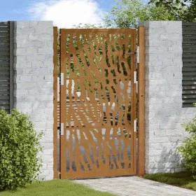 Puerta de jardín diseño con listón acero desgastado 105x155 cm by , garden gates - Ref: Foro24-4100986, Price: 215,94 €, Disc...