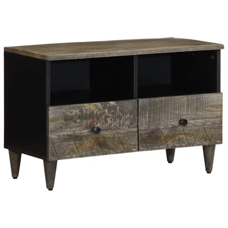 Mueble de TV madera maciza de mango gris claro 70x33,5x46 cm de , Almacenamiento para CD y DVD - Ref: Foro24-4017793, Precio:...