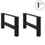 Patas de mesa de centro negro 2uds acero 60x(30-31) cm de , Patas para mesas - Ref: Foro24-4013264, Precio: 61,64 €, Descuent...