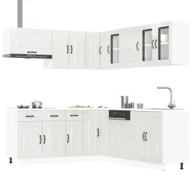 Mueble cocina Kalmar blanco brillo 11 pzas madera contrachapada de , Armarios de cocina - Ref: Foro24-3314913, Precio: 796,43...