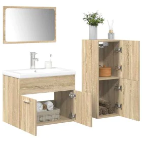 Juego de muebles de baño 4 pzas contrachapada roble Sonoma de , Muebles de baño - Ref: Foro24-3325027, Precio: 231,62 €, Desc...