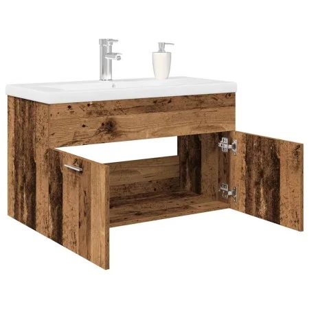 Mueble lavabo con lavabo integrado y grifo madera vieja de , Muebles de baño - Ref: Foro24-3328907, Precio: 221,39 €, Descuen...