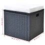 6-piece garden dining set and black synthetic rattan cushions by vidaXL, Garden sets - Ref: Foro24-42643, Price: 690,58 €, Di...
