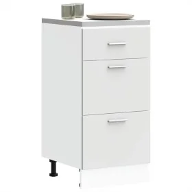 Armario bajo de madera de ingeniería blanco 40x46x81,5 cm de , Armarios de cocina - Ref: Foro24-854211, Precio: 85,39 €, Desc...
