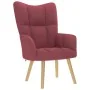 Sillón de relax con taburete tela rojo tinto de , Sillones - Ref: Foro24-4016781, Precio: 125,54 €, Descuento: %