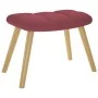 Sillón de relax con taburete tela rojo tinto de , Sillones - Ref: Foro24-4016781, Precio: 125,54 €, Descuento: %