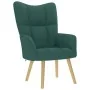 Sillón de relax con taburete tela verde oscuro de , Sillones - Ref: Foro24-4016783, Precio: 139,14 €, Descuento: %