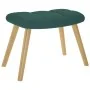 Sillón de relax con taburete tela verde oscuro de , Sillones - Ref: Foro24-4016783, Precio: 139,14 €, Descuento: %