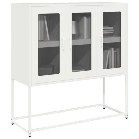Aparador de acero laminado en frío blanco 100,5x39x107 cm de , Aparadores - Ref: Foro24-853409, Precio: 133,68 €, Descuento: %