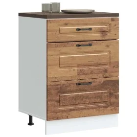Mueble bajo de cocina Kalmar de madera antigua de ingeniería de , Armarios de cocina - Ref: Foro24-854287, Precio: 109,24 €, ...