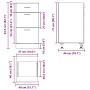 Armario bajo de roble Sonoma 40x46x81,5 cm madera de ingeniería de , Armarios de cocina - Ref: Foro24-854213, Precio: 87,79 €...