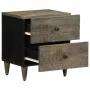 Mesitas noche 2 uds madera maciza mango gris claro 40x33x46 cm de , Mesitas de noche - Ref: Foro24-4017791, Precio: 126,22 €,...