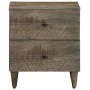 Mesitas noche 2 uds madera maciza mango gris claro 40x33x46 cm de , Mesitas de noche - Ref: Foro24-4017791, Precio: 126,22 €,...