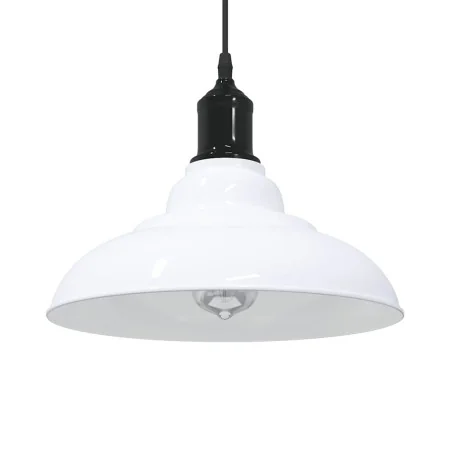Lámpara colgante regulable altura E27 blanco brillante Ø 31cm de , Lámparas - Ref: Foro24-4103442, Precio: 33,47 €, Descuento: %
