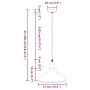 Lámpara colgante regulable altura E27 blanco brillante Ø 31cm de , Lámparas - Ref: Foro24-4103442, Precio: 33,47 €, Descuento: %