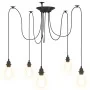 Lámpara colgante con 5 portalámparas E27 metal negro de , Lámparas - Ref: Foro24-4103454, Precio: 33,64 €, Descuento: %