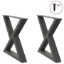 Patas para mesa de centro 2 uds acero antracita 60x(42-43,3) cm de , Patas para mesas - Ref: Foro24-4012710, Precio: 82,95 €,...