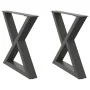 Patas para mesa de centro 2 uds acero antracita 60x(42-43,3) cm de , Patas para mesas - Ref: Foro24-4012710, Precio: 82,95 €,...