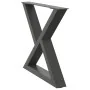 Patas para mesa de centro 2 uds acero antracita 60x(42-43,3) cm de , Patas para mesas - Ref: Foro24-4012710, Precio: 82,95 €,...