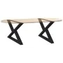 Patas para mesa de centro 2 uds acero negro 70x(42-43,3) cm de , Patas para mesas - Ref: Foro24-4012712, Precio: 84,48 €, Des...