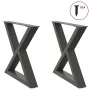 Patas para mesa de centro 2 uds acero antracita 50x(42-43,3) cm de , Patas para mesas - Ref: Foro24-4012706, Precio: 74,54 €,...